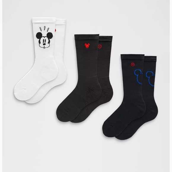 lululemon athletica Other - Disney x lululemon Men's Daily Stride Comfort Crew Socks 3 Pack NWT
